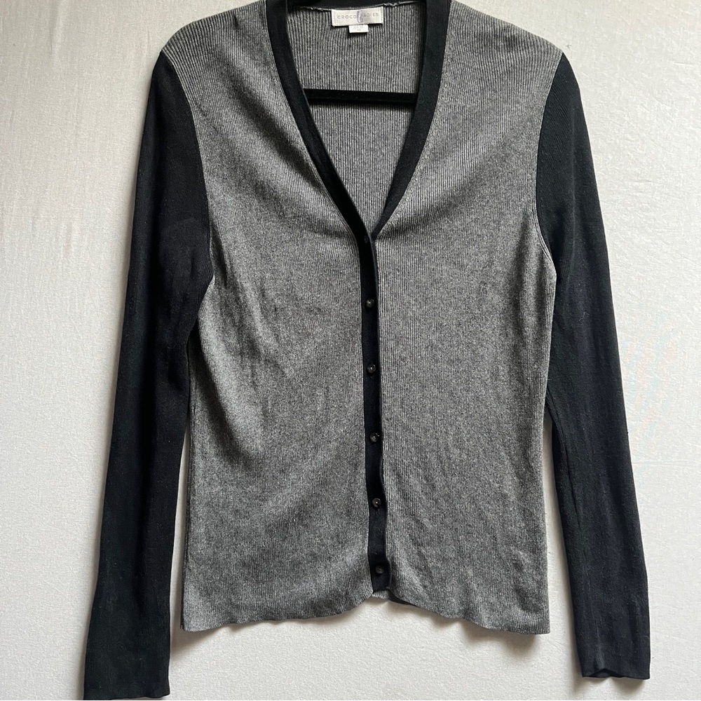 Croco Ladies Silk Cashmere Cardigan Sz M